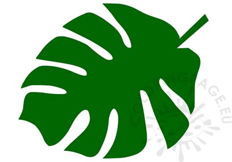Please note that it's easier to do this step before wrapping the tape to hold the bottom of the palm together. Green Tropical Leaf Template - Coloring Page