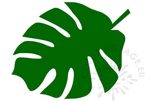 This helps them to collect various sizes, texture of each plant. Green Tropical Leaf Template - Coloring Page