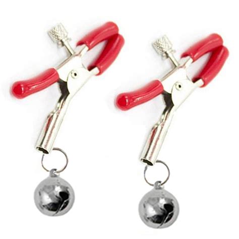 Women Sexy Nipple Clamps Silver Bell Nipple Clamp Teasing Pinzas