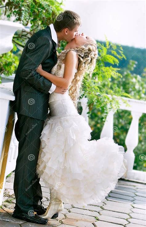Couple On Their Wedding Day Stock Image Image Of Feeling People