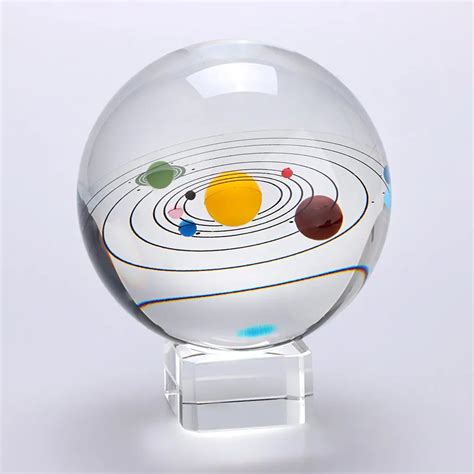 Buy Zulux Solar System Balls Crystal Ball For Kids With Led Lamp Base