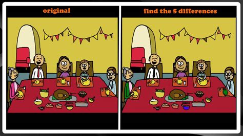 Find The Differences Thanksgiving Game Youtube