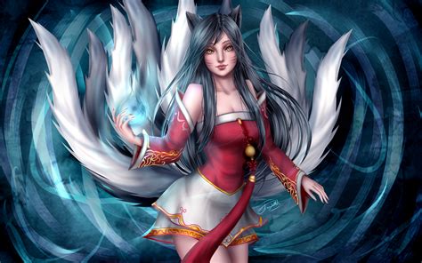 Ahri League Of Legends Artwork Hd Fantasy Girls 4k Wallpapers Images Backgrounds Photos And