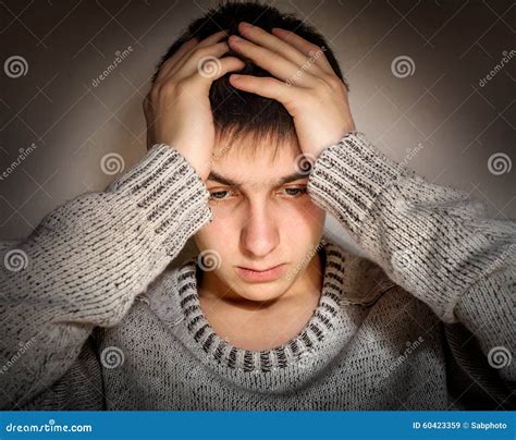 Sad Young Man Stock Image Image Of Despairing Doleful 60423359