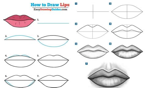 10 Cara Menggambar Bibir Dengan Berbagai Metode