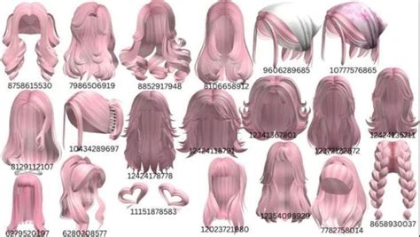 Hairs Id Brookhaven In 2023 Pink Hair Black Hair Roblox Roblox Codes
