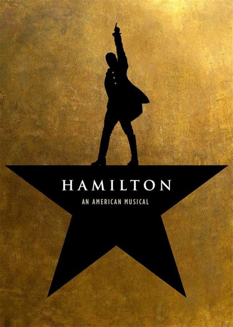 Hamilton An American Musical Broadway Promotional Star Etsy