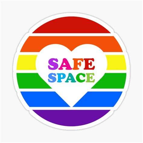 LGBTQ Sign Safe Space Equality Sticker For Sale By Aronia Redbubble