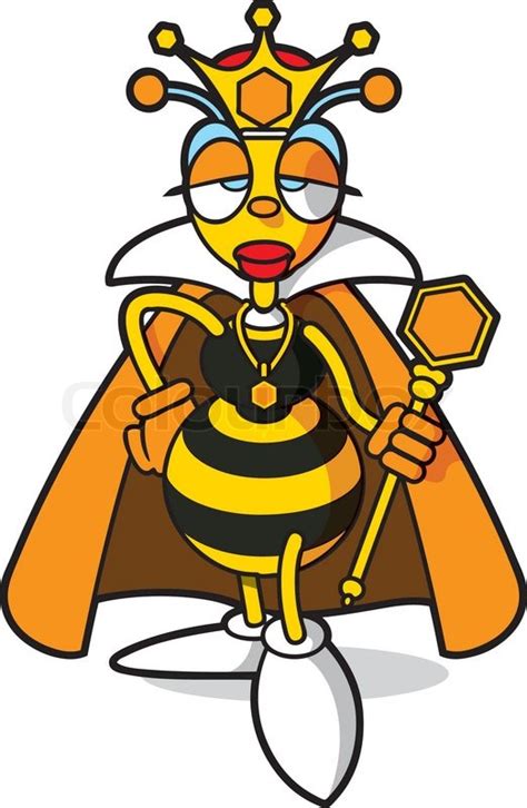 Cartoon Queen Bee Stock Vector Colourbox