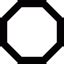 Black octagon outline icon - Free black octagon outline icons