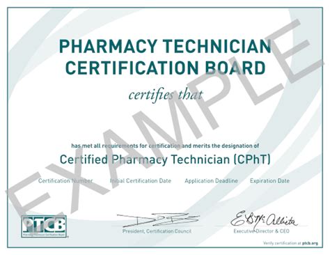 Ptcb Pharmacy Technician Certification Verification Pharmacywalls