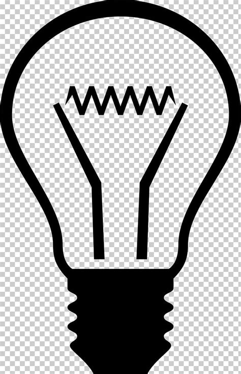 Incandescent Light Bulb Lamp Png Clipart Artwork Black Black And