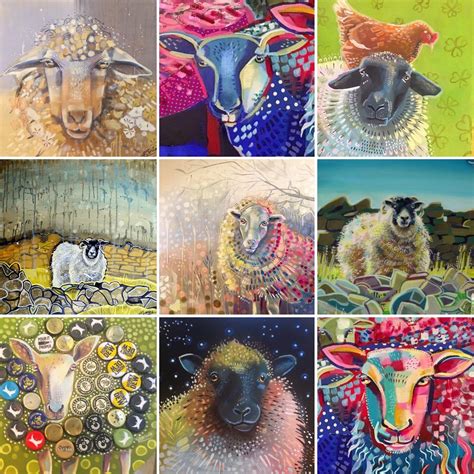 Collection Of My Sheep Paintings Acrylic On Canvas Rart