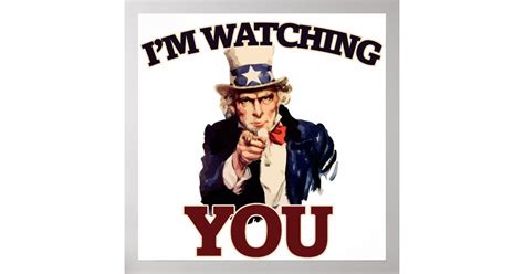i m watching you poster zazzle
