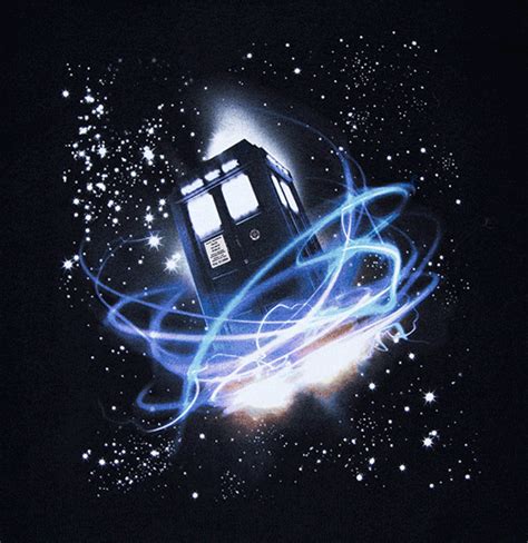 Doctor Who Glowing Tardis In Space T Shirt