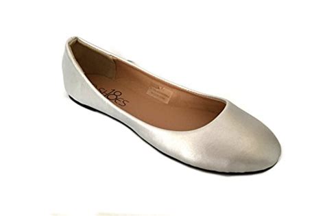 Womens Ballerina Ballet Flat Shoes Solids And Leopards 11 Silver Pu