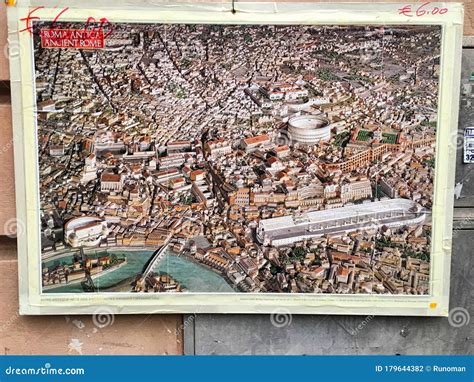 Ancient Rome Map In Rome Streets Editorial Photography Image Of