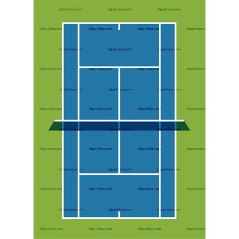 Blank Tennis Court Diagram Clipart Best