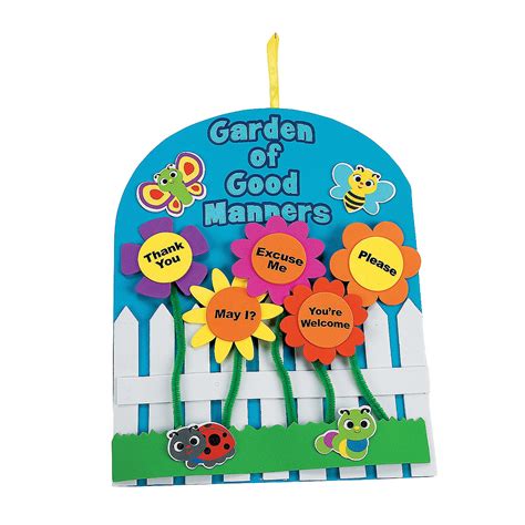 Garden Of Good Manners Sign Craft Kit Oriental Trading