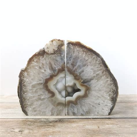 Agate Bookends Geode Bookends Natural Agate Book Ends Etsy Canada