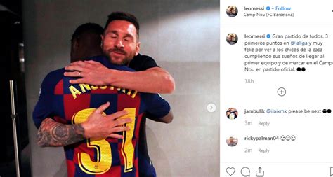 Lionel Messi Celebrates 16 Year Old Ansu Fati After La Liga Debut Ghana Latest Football News