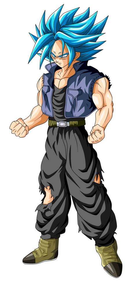 Gohan became a super saiyan while training with his father in the time chamber, and both goten and trunks trained with gohan and vegeta, who were already on super saiyan level at the time, so that could have made the kids gain more experience than their parents could. Perfect Super Saiyan Blue Future Trunks (Mastar) by ...