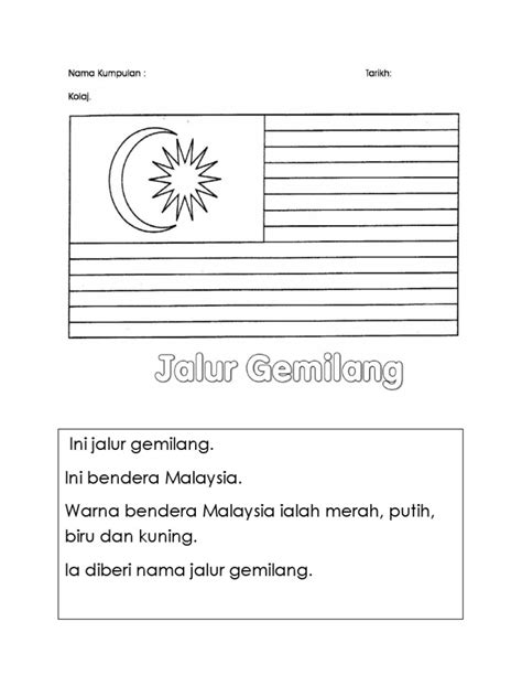 Lembaran Kerja Nama Bendera Malaysia Molly Sanderson