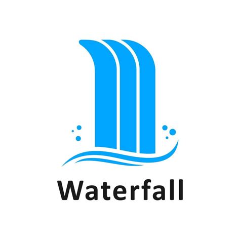 Waterfall Vector Logo 9107979 Vector Art At Vecteezy