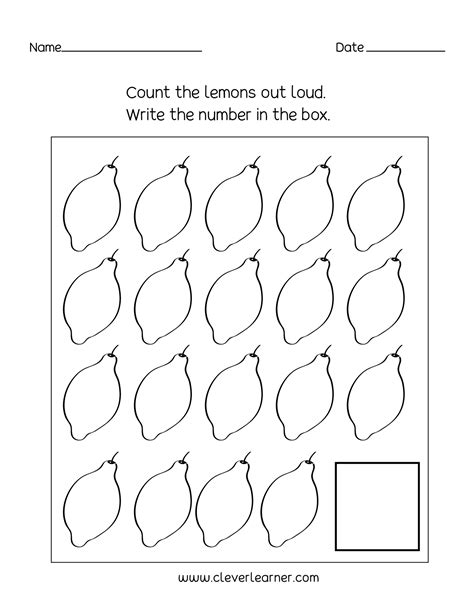 Number 19 Writing Counting And Identification Printable Number 19