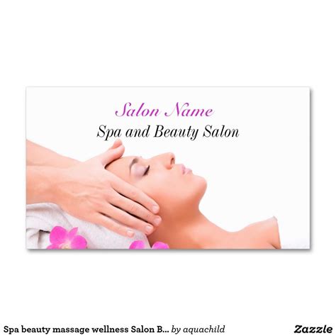 Spa Beauty Massage Wellness Salon Business Card Wellness