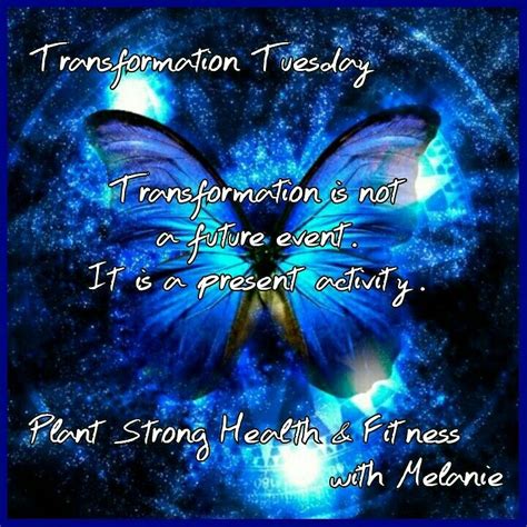 A Blue Butterfly With The Words Transation Tuesday On Its Back And An
