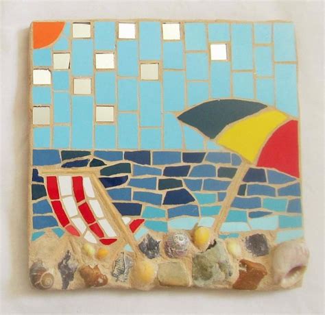 Beach And Seaside Mosaic Tiles Suitable For Home Or Garden Etsy Mosaic Garden Art Mosaic Tile
