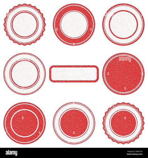 Vector Stamp Without Text Set Of Stamps Red Stamps Grunge Rubber