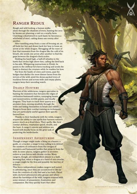 Dungeons And Badgers — Dnd 5e Homebrew Ranger Redux By Smyris