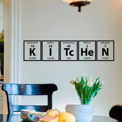 Kitchen Wall Sticker Periodic Table Of Elements Wall Decal Kitchen