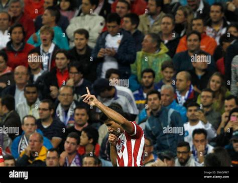 Atletico De Madrids Diego Costa From Brazil Celebrates His Goal During