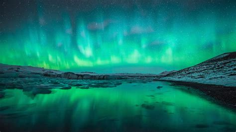 Panoramic Photography Of Green Aurora Aurorae Sky Nature Hd