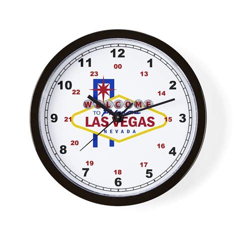 Welcome To Fabulous Las Vegas Sign Wall Clock By Tshirtypoo