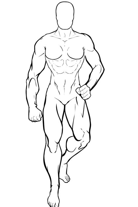 Male Body Drawing Template