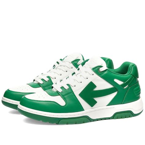Off White Out Of Office Calf Leather White And Green End