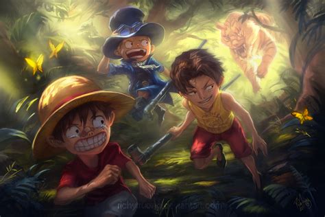 Size this wallpaper is 1600x1228. Luffy, Ace and Sabo Fond d'écran HD | Arrière-Plan ...