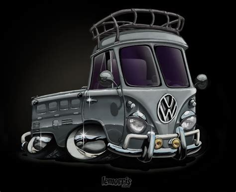 Surf rat and his cool vw bus © britt madding 2012 all images copyrighted and not to be used without permission surf rat bus. Single Cab Toons are the bestest!! | Truck art, Cool car ...