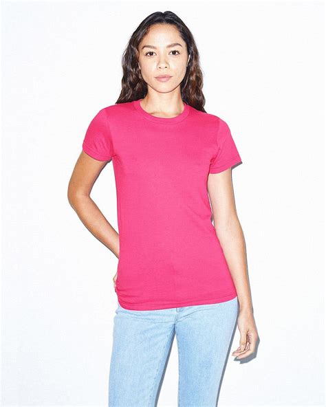 American Apparel Womens Fine Jersey T Shirt 2102w Workwear Supermarket