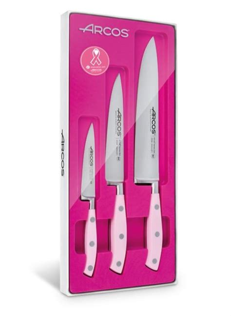 Arcos Riviera 3 Piece Knife Set Special Pink Edition
