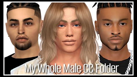 My Whole Male Cc Folder Sims Download Sims 4 Cas Youtube