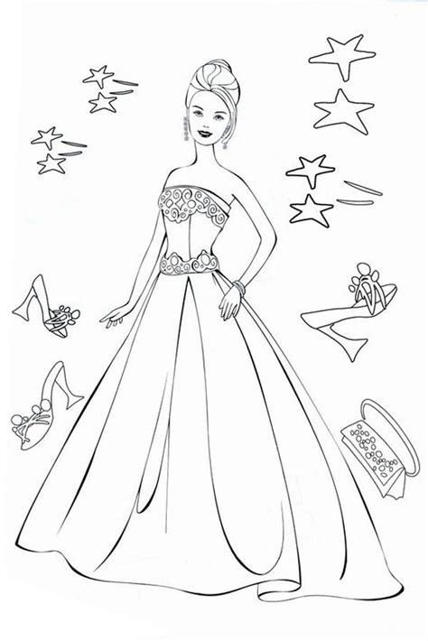 Fashion Model Mix Match For Latest Model Of Wedding Dress Coloring Page