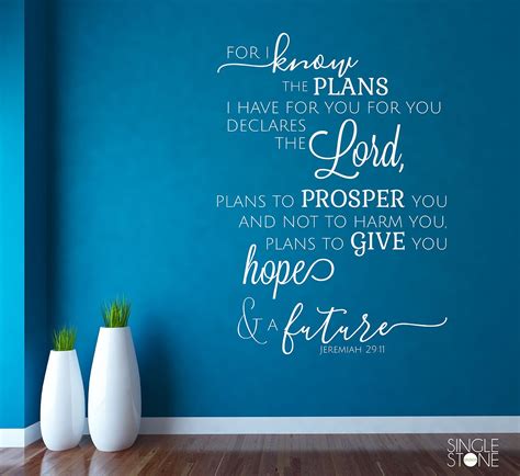 Let not your prophets and your diviners, that be in the midst of you, deceive you, neither hearken to your dreams which ye cause to be dreamed. Jeremiah 29:11 Bible Verse - Wall Decals - Wall Decals ...