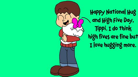 Me And Tippi Enjoy National Hug And High Five Day By Ianandart Back Up