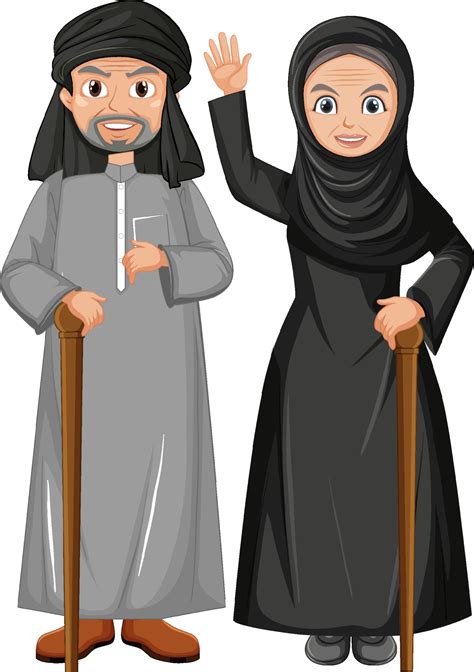 Muslim Grandma Vector Art Icons And Graphics For Free Download