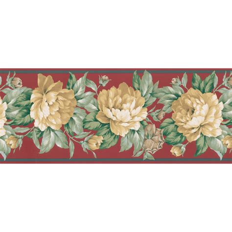 Free Download Red Floral Wallpaper Border This Wallpaper Border